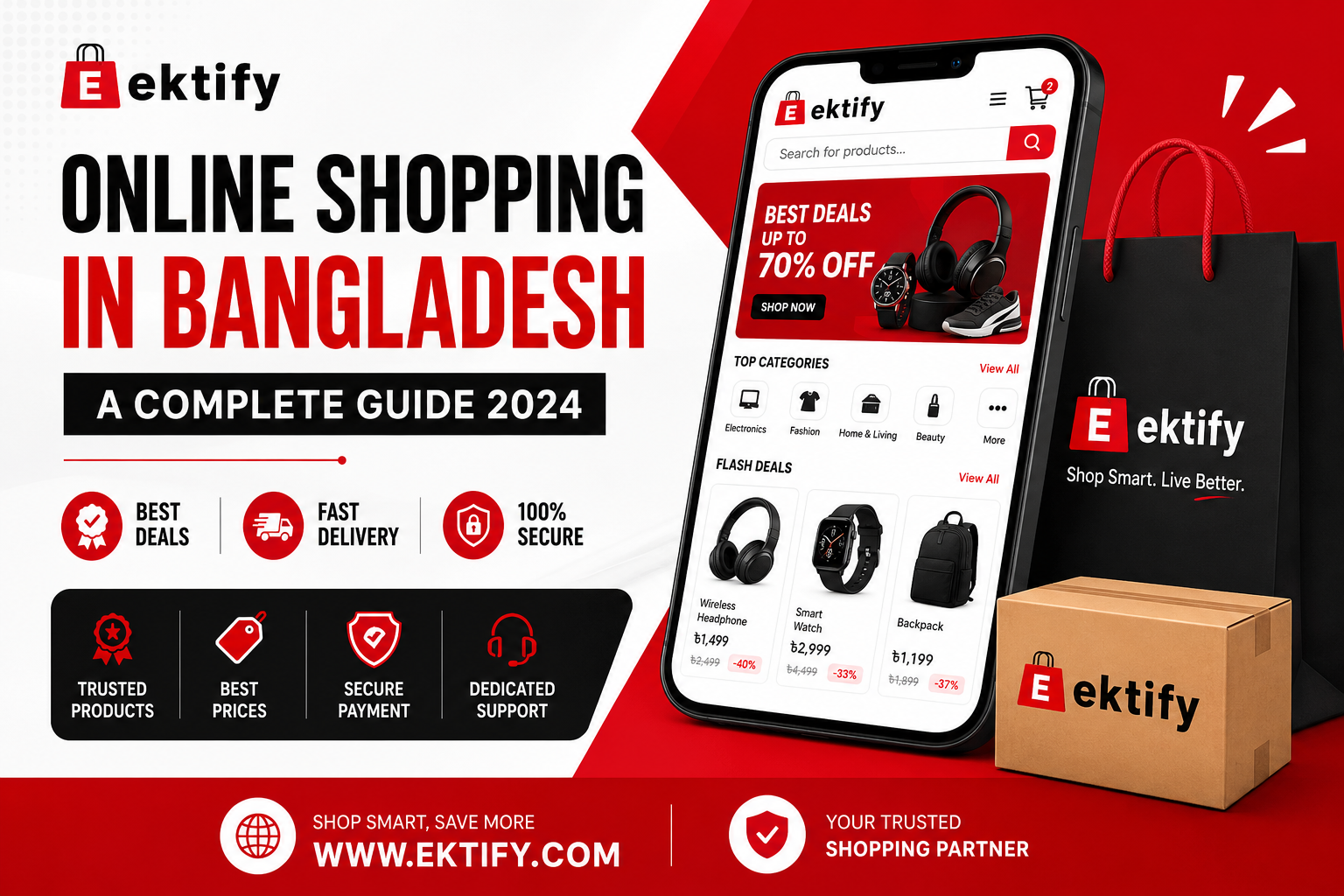 বাংলাদেশের সেরা লোকাল ব্র্যান্ড প্রোডাক্ট কেনার নির্ভরযোগ্য অনলাইন মার্কেটপ্লেস Ektify.com