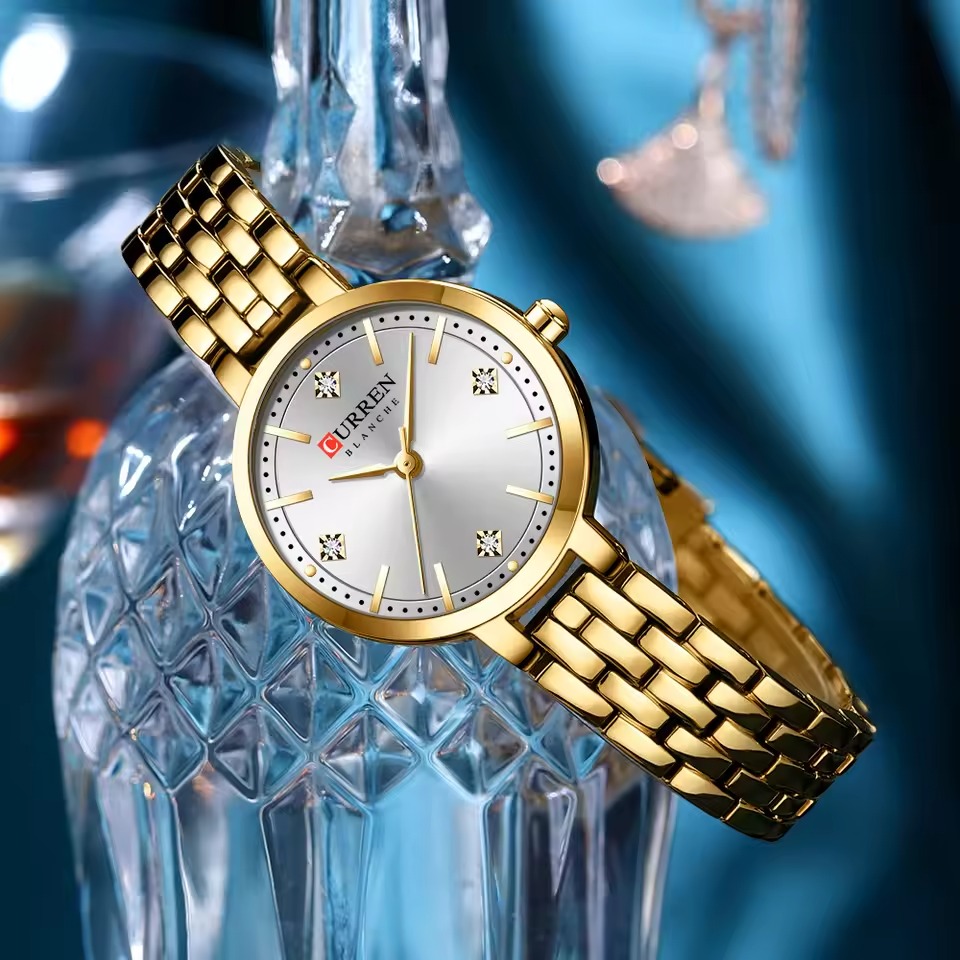 Curren 9106 Ladies Watch - Gold White