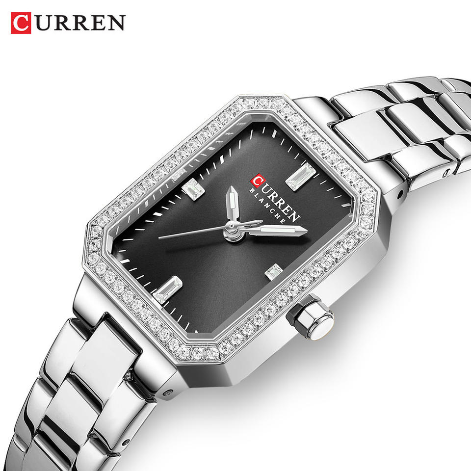 Curren 9102 CH For Women - Silver Black