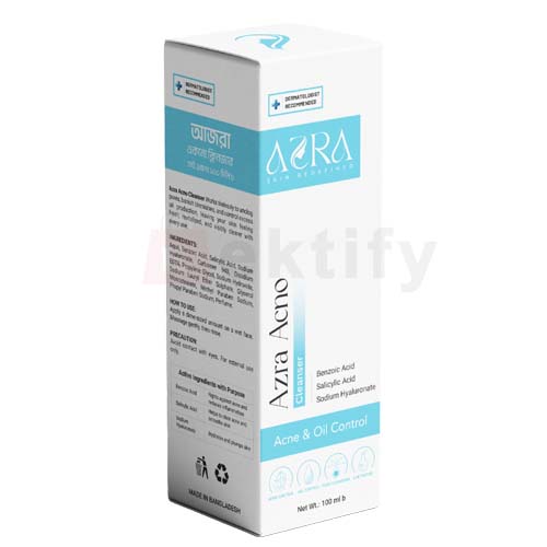 AZRA Acno Cleanser 100 ml – Acne & Oil Control Face Wash with Benzoic Acid & Salicylic Acid