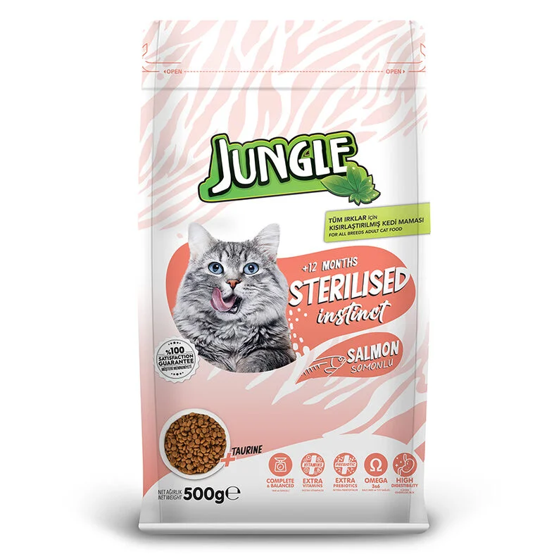 Jungle Adult Cat Food Hairball Control Salmon