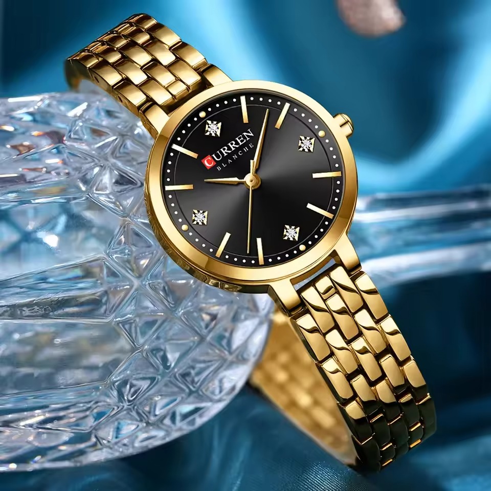 Curren 9106 Ladies Watch - Gold Black