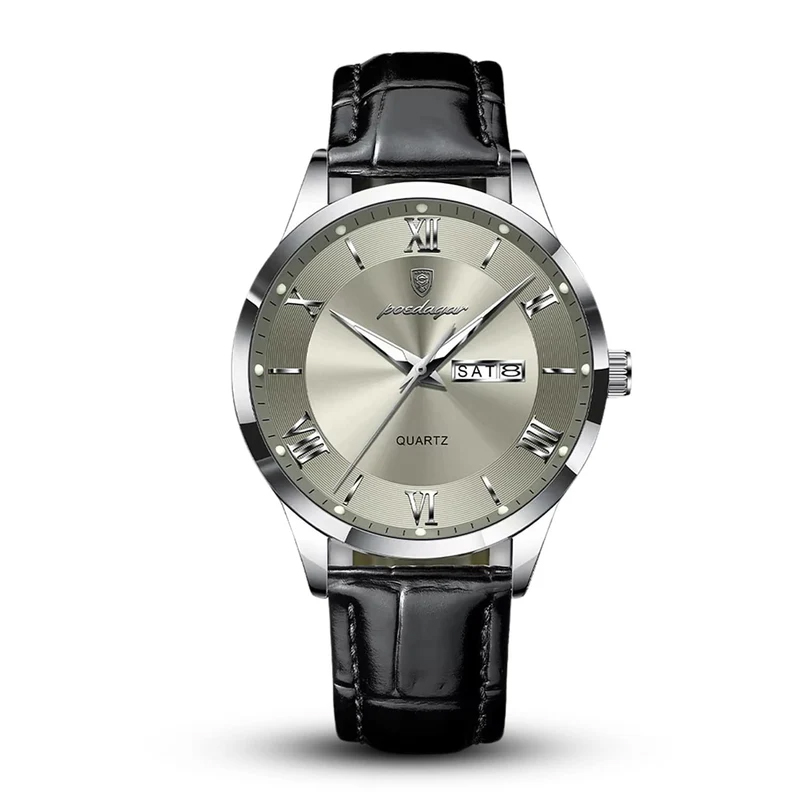 POEDAGAR IMPERIUM Luxury Leather Quartz Watch