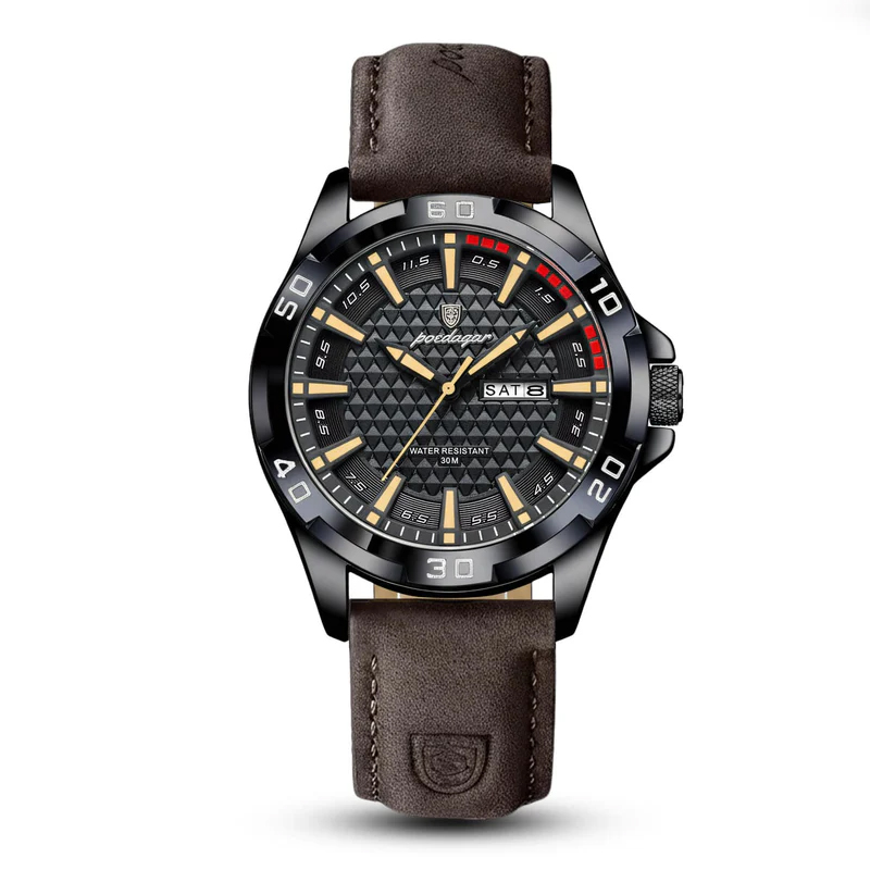 POEDAGAR AURION EDGE Dual Calendar Luxury Sport Watch