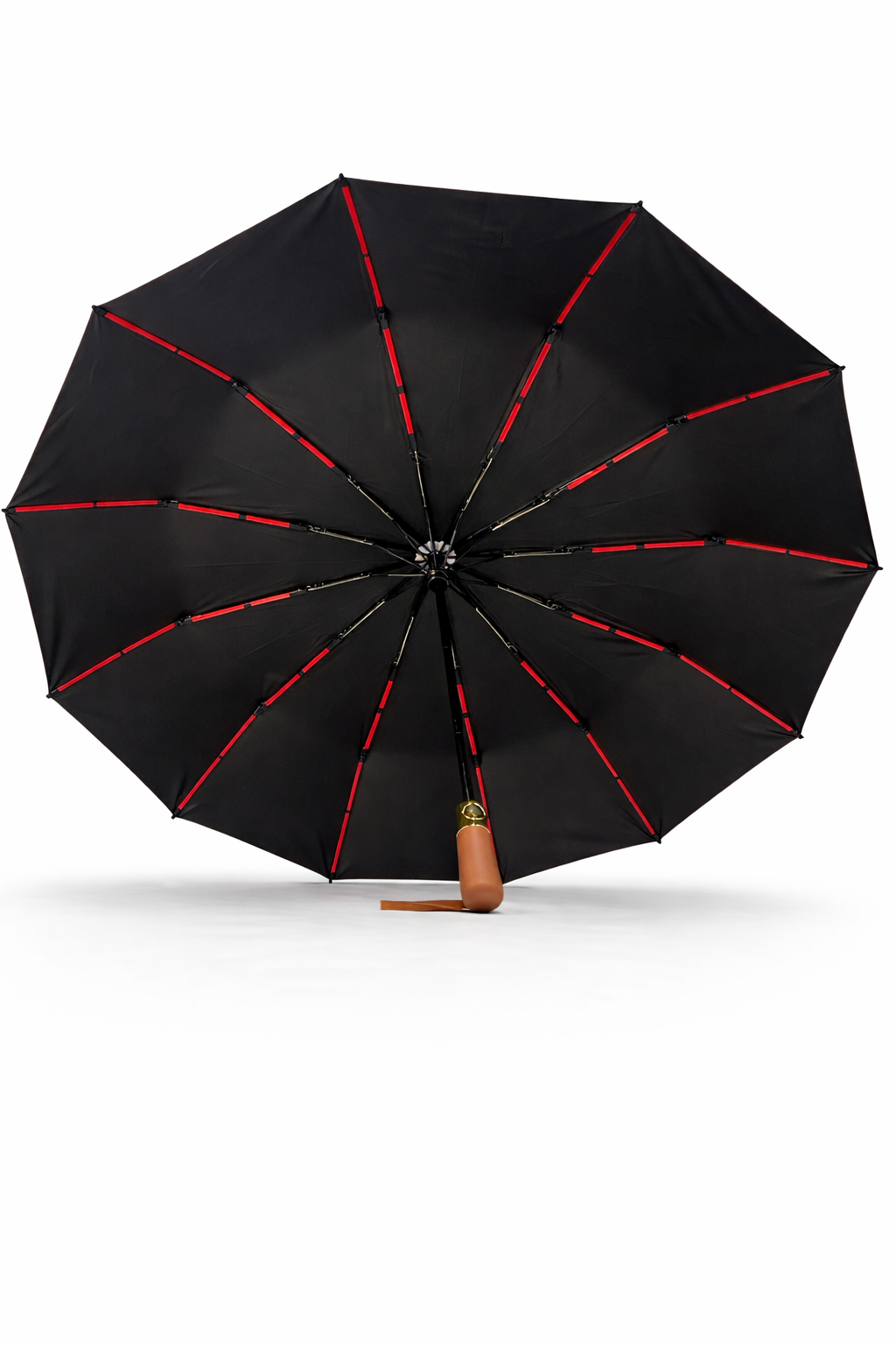 BMW Wooden Auto Open/Close Windproof Umbrella 12 Ribs image 2