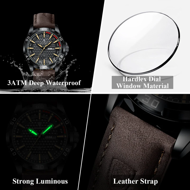 POEDAGAR AURION EDGE Dual Calendar Luxury Sport Watch image 6