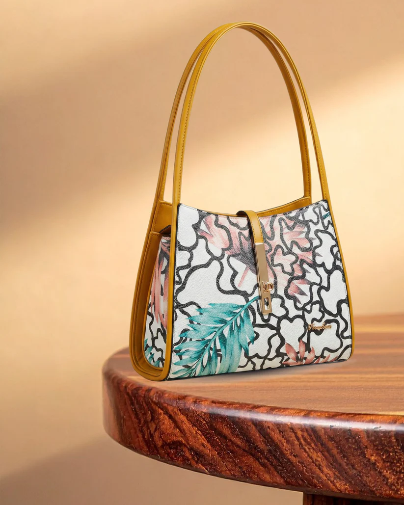 ফ্লোরাল গ্রেস লেদার টোট image 3