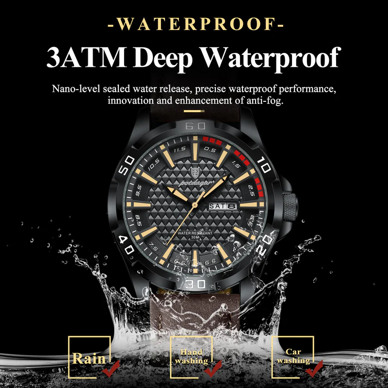 POEDAGAR AURION EDGE Dual Calendar Luxury Sport Watch image 7
