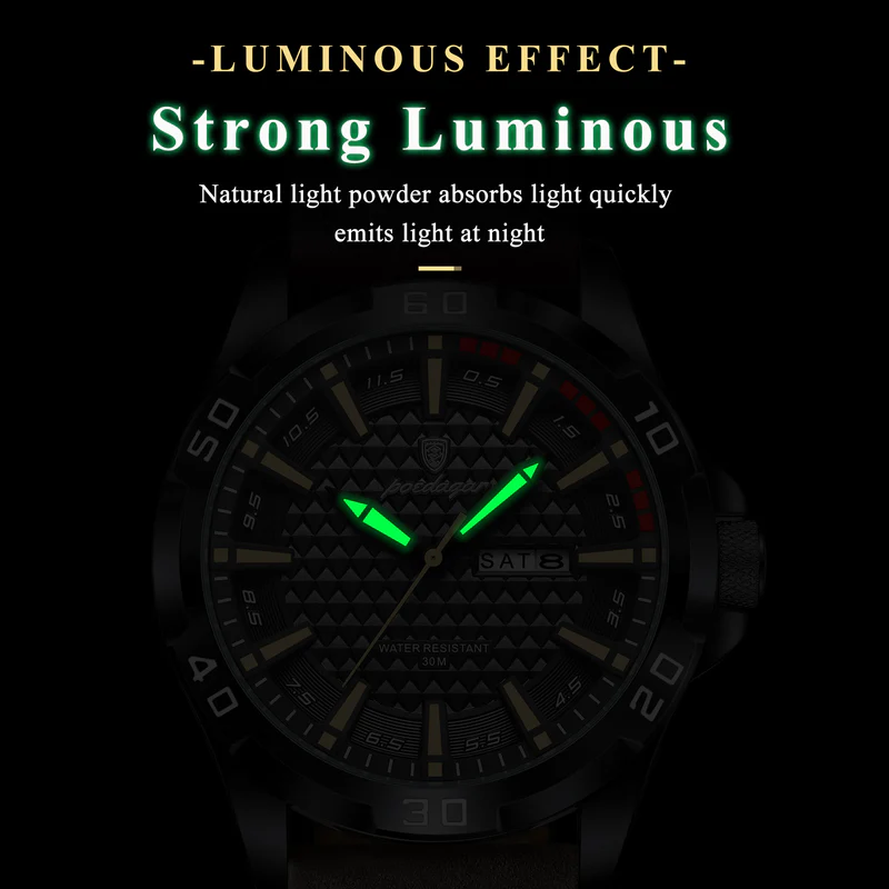 POEDAGAR AURION EDGE Dual Calendar Luxury Sport Watch image 5