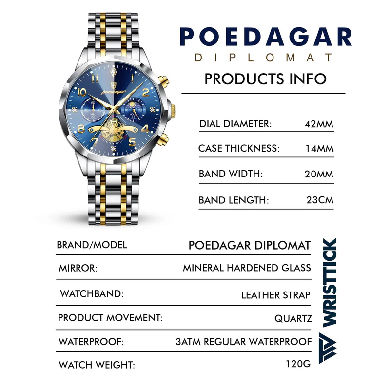 Poedagar Diplomat Premium Wristwatch image 3