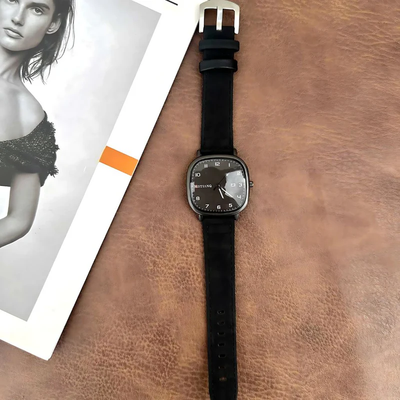 MSTIANQ Leather Strap Luxury Watch image 8