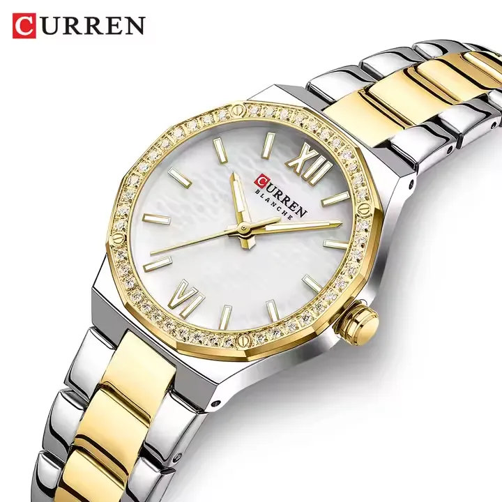 Curren 9103 CH For Women - Gold White image 2