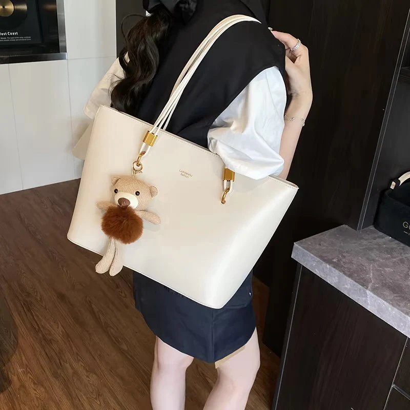 বড় ধারণক্ষমতার পিইউ লেদারের টোট ব্যাগ image 2