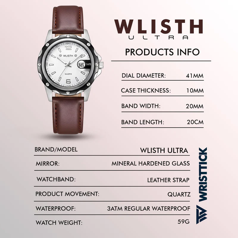 WLISTH Ultra | Durable Strong Luminous Date Calendar Business Watch image 3