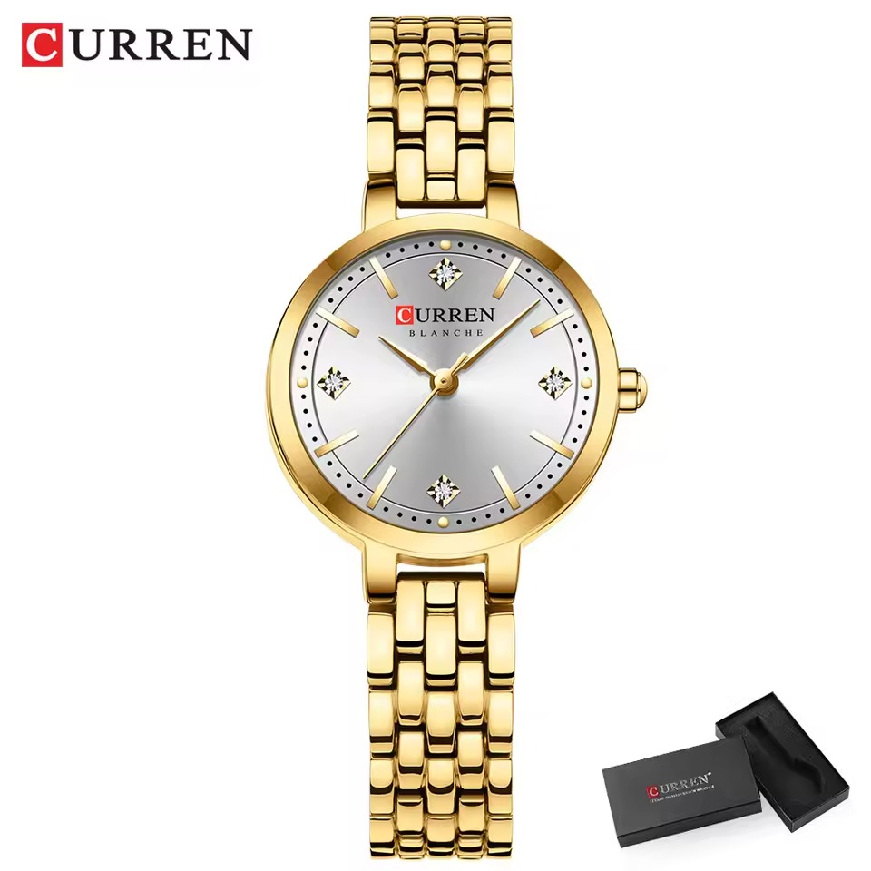 Curren 9106 Ladies Watch - Gold White image 2