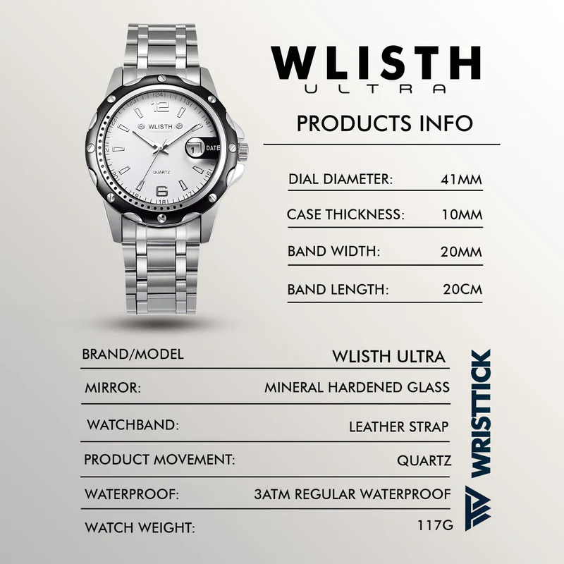 WLISTH Ultra | Strong Luminous Date Calendar Business Watch image 7
