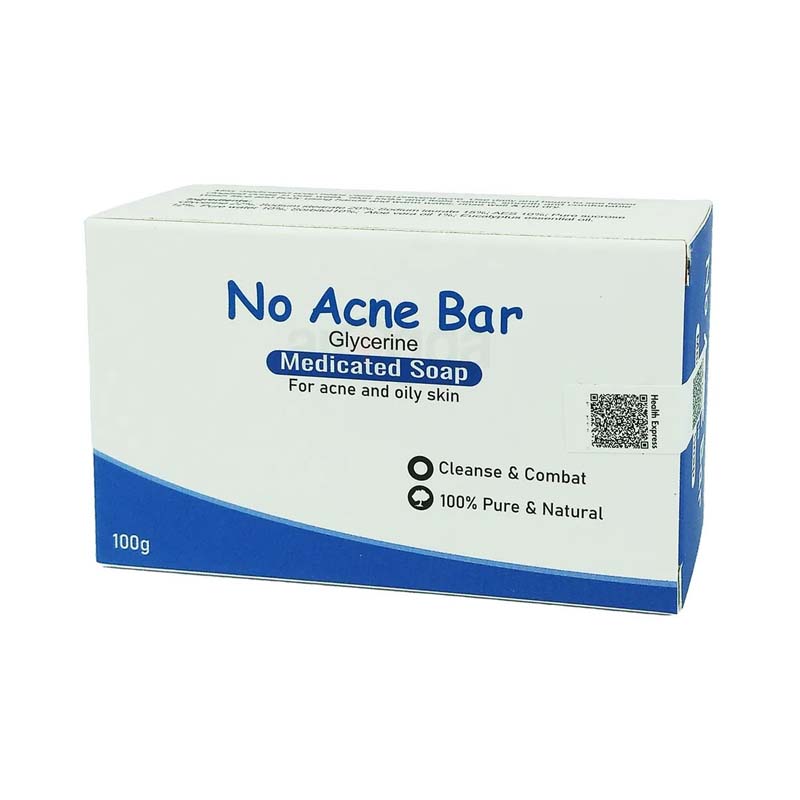 No Acne Bar Glycerine Medicated Soap Anti Acne & Pimples Treatment for Oily Skin (100gm)